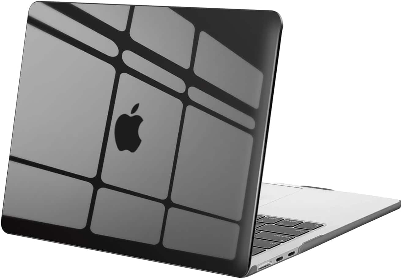 Front. mosiso - Case for MacBook Air 13 inch A2337 M1 A2179 A1932 with Touch ID 2018-2022 - Smoke Black.