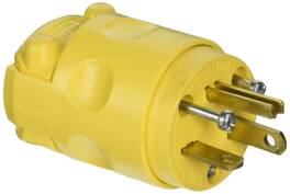 Leviton - 20 Amp 125 Volt Straight Blade Plug 520PV NEMA 5-20P - Yellow