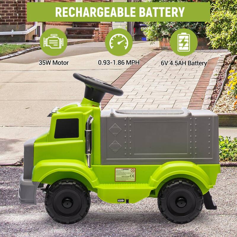 RECHARGEABLE BATTERY

- 35W Motor
- 0.93-1.86 MPH
- 6V 4.5AH Battery
- CE