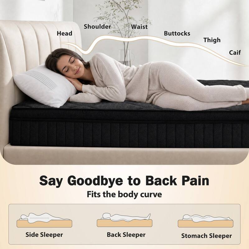 Shoulder Head Waist Buttocks Thigh Caif Say Goodbye to Back Pain Fits the body curve Side Sleeper Back Sleeper Stomach Sleeper