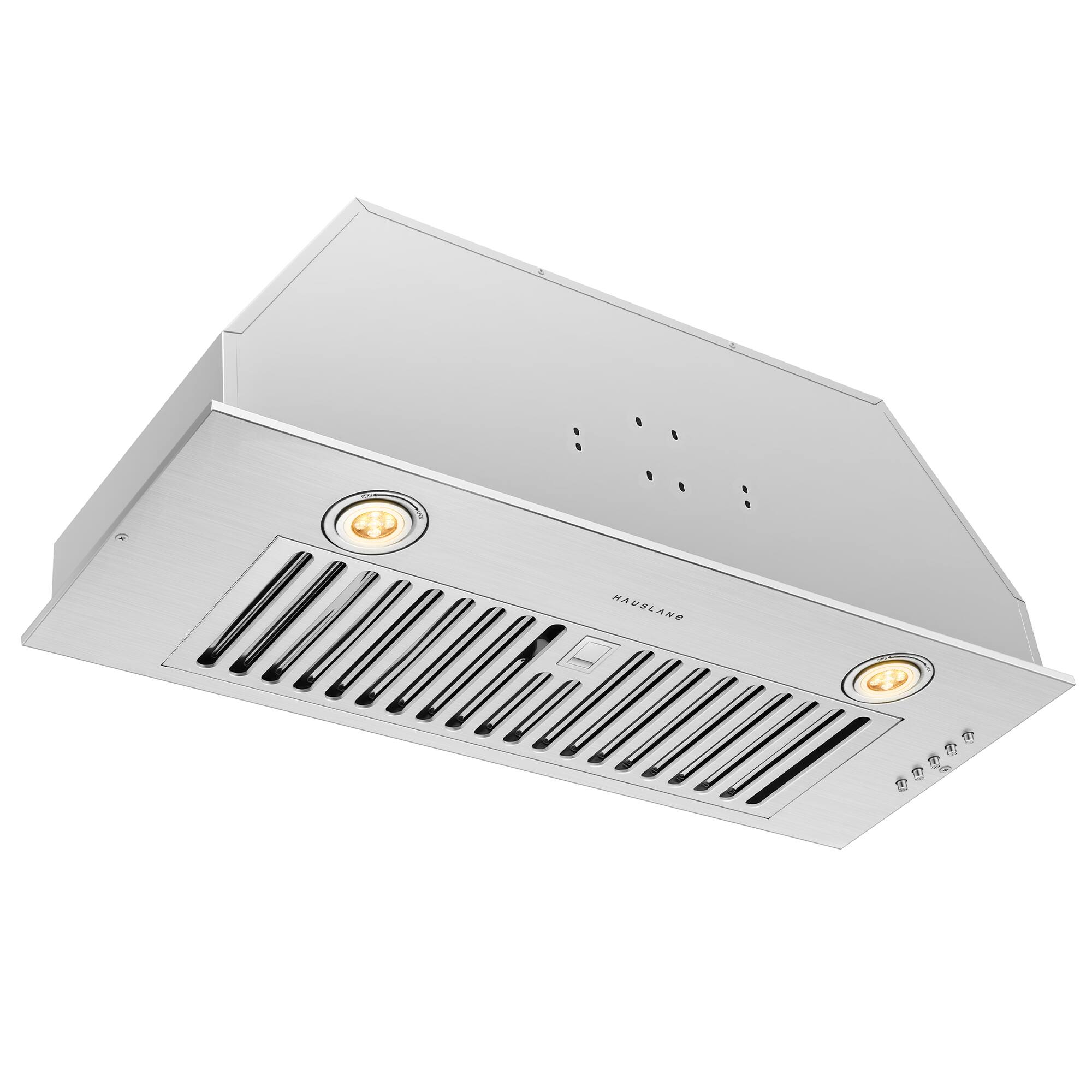 Front. Hauslane - Hauslane IN-R100 36-in Insert Convertible Range Hood (11.25 in. Deep) with Stainless Steel Filter - Silver.