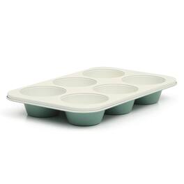 Martha Stewart - Gallen 6 Cup Nonstick Carbon Steel Muffin Pan - Teal