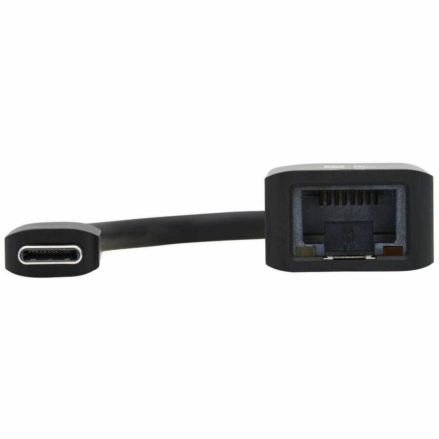 Alt View 5. Tripp Lite - Eaton Tripp Lite Series USB-C to RJ45 Gigabit Ethernet Network Adapter (M/F) - USB 3.2 Gen 1, 2.5 Gbps Ethernet - Black.