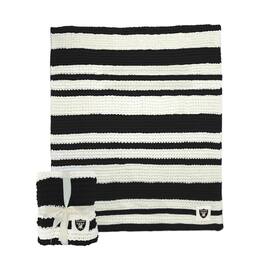Logo Brands - Las Vegas Raiders 50" x 60" Cable-Knit Throw Blanket - Multicolor