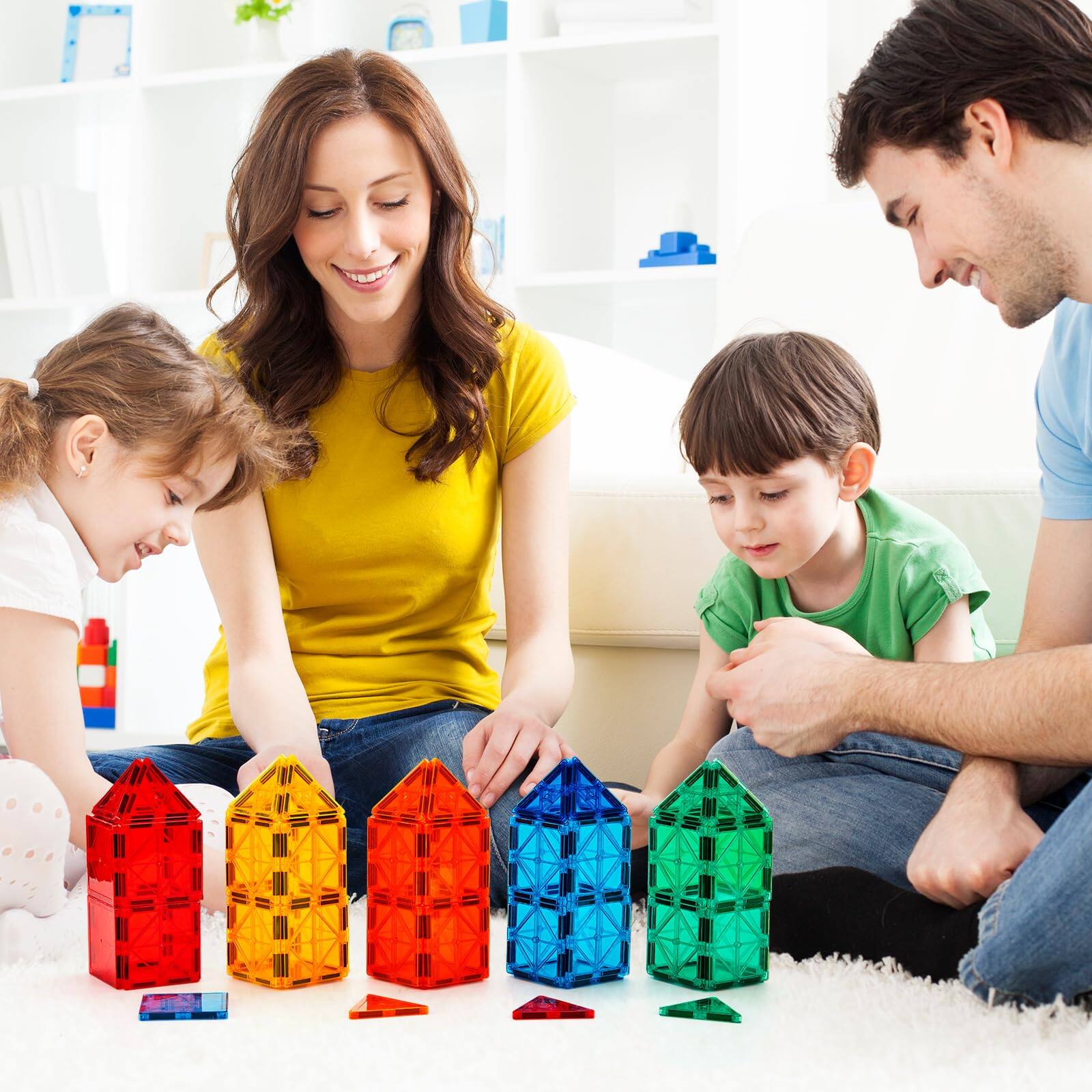 Alt View 5. NICHOLAS KLEIN - Magnetic Tiles 110pcs Building Set Blocks Construction Stem Learning And Playing Toys For Montessori - 110PCS.
