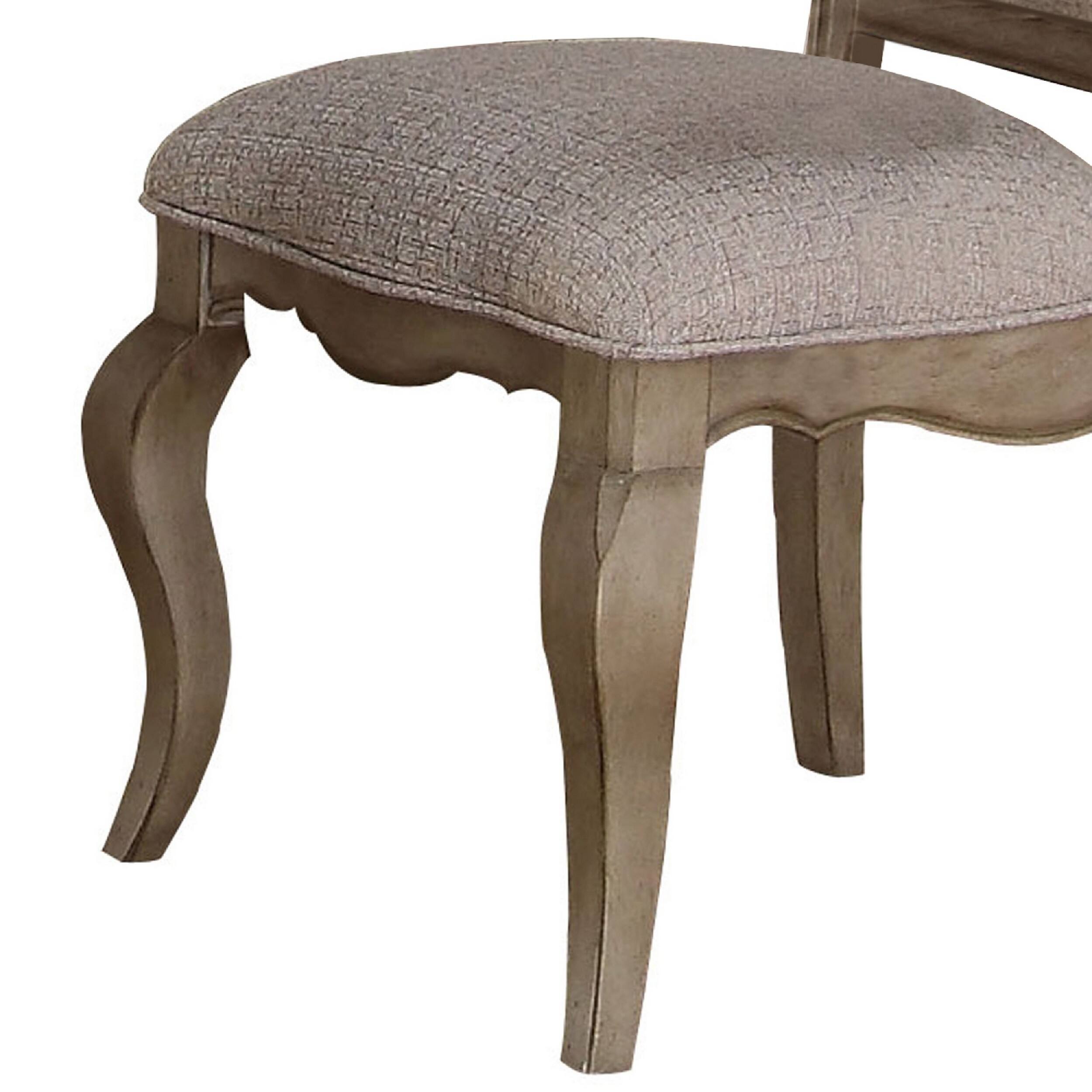 Alt View 3. Manhattan Lane - Button Tufted Upholstered Dining Side Chair, Set of 2 - Beige.