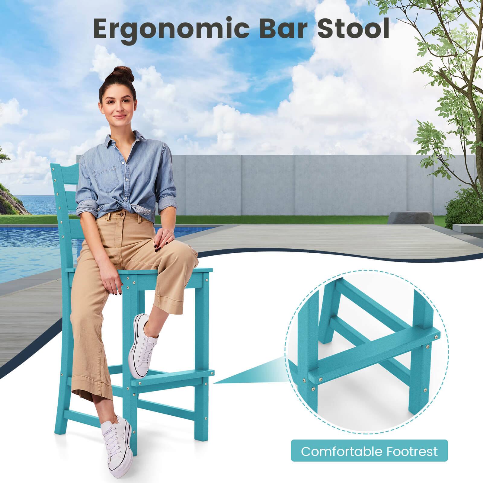 Ergonomic Bar Stool  
Comfortable Footrest