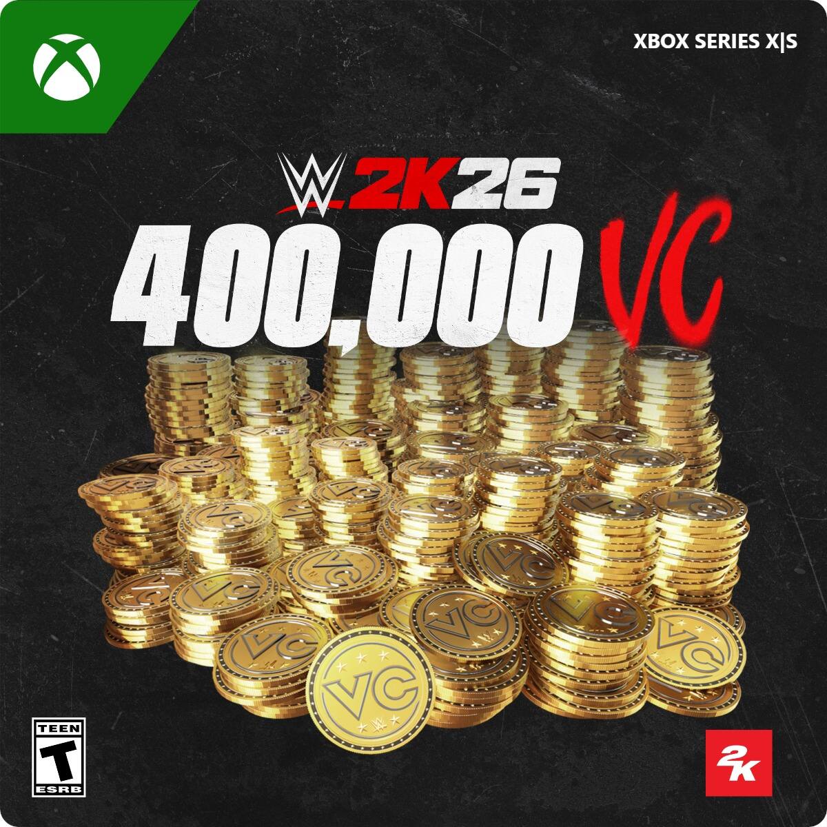 XBOX SERIES X/S  
WWE 2K26  
400,000 VC  
TEEN ESRB