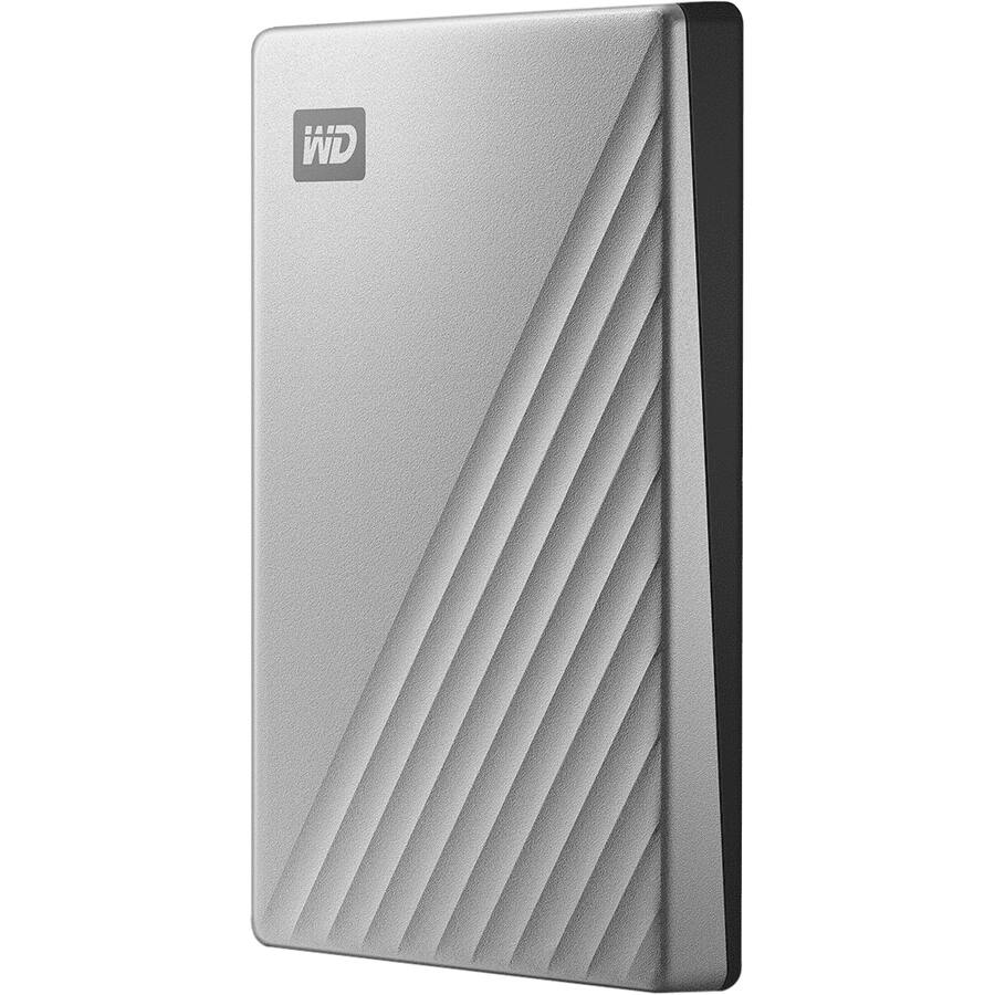 Alt View 3. Western Digital - WD My Passport Ultra WDBPMV0050BSL 5 TB Portable Hard Drive - External - Silver - Desktop PC Device Supported - USB 3.0 - Silver.