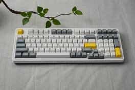 FL.ESPORTS - CMK98 Wireless Full Size Mechanical Gaming Keyboard,Linear Switches Gasket Creamy Keyboard - Gray