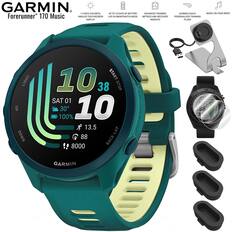 GARMIN - Forerunner 170 Music
- 1.2-inch colorful AMOLED touchscreen display
- Up to 10 days of battery life in smartwatch mode
- Advanced training metrics and recovery insights
- Garmin Coach personalized training plans
- Music on your wrist
- Light up/down
- Start/stop
- Sat 01
- 100%
- 30°
- 13.5
- 88
- 8000