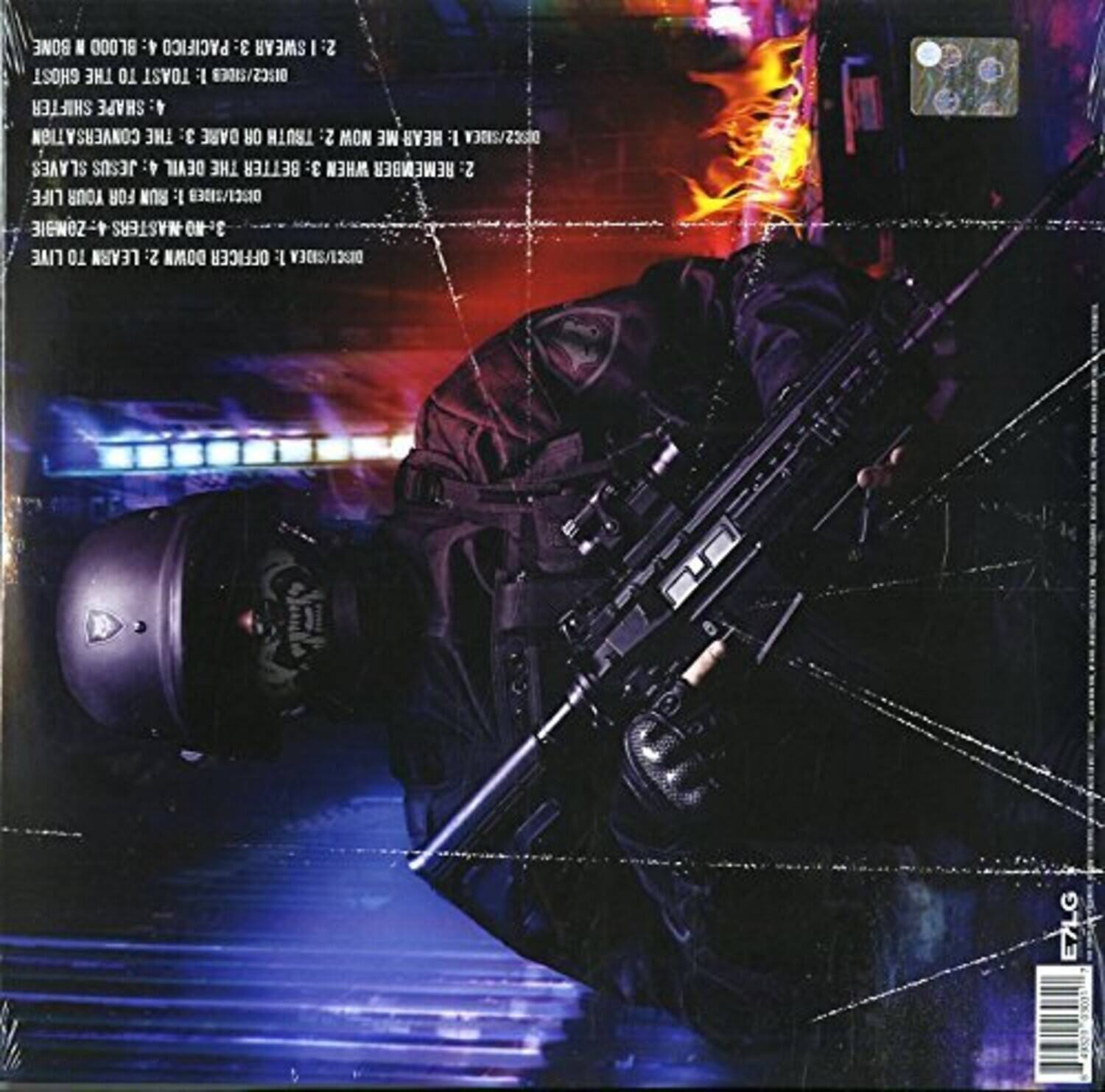 Sure, here is the corrected and grouped text from the image:

---

**Tracklist:**

1. Z - I AM THE PACIFIC
2. I SWEAR
3. TOAST
4. THE GHOST
5. SHIFTER SHAPE
6. CONVERSATION
7. DARE
8. NO TRUTH
9. HEAR ME
10. SLAVES
11. JESUS
12. THE BETTER
13. REMEMBER
14. FOR LIFE
15. YOUR ORCI\ZNDER
16. BIENOZ- NASTERS
17. LIVE TO LEARN
18. OFFICER
19. DISCL/SIDEA
20. E/LG

---

**Additional Text:**

- Z - I AM THE PACIFIC
- I SWEAR
- TOAST
- THE GHOST
- SHIFTER SHAPE
- CONVERSATION
- DARE
- NO TRUTH
- HEAR ME
- SLAVES
- JESUS
- THE BETTER
- REMEMBER
- FOR LIFE
- YOUR ORCI\ZNDER
- BIENOZ- NASTERS
- LIVE TO LEARN
- OFFICER
- DISCL/SIDEA
- E/LG

---

**Other Information:**

- Z - I AM THE PACIFIC
- I SWEAR
- TOAST
- THE GHOST
- SHIFTER SHAPE
- CONVERSATION
- DARE
- NO TRUTH
- HEAR ME
- SLAVES
- JESUS
- THE BETTER
- REMEMBER
- FOR LIFE
- YOUR ORCI\ZNDER
- BIENOZ- NASTERS
- LIVE TO LEARN
- OFFICER
- DISCL/SIDEA
- E/LG

---

**Note:** The text appears to be repeated multiple times, possibly due to the image's layout or design.