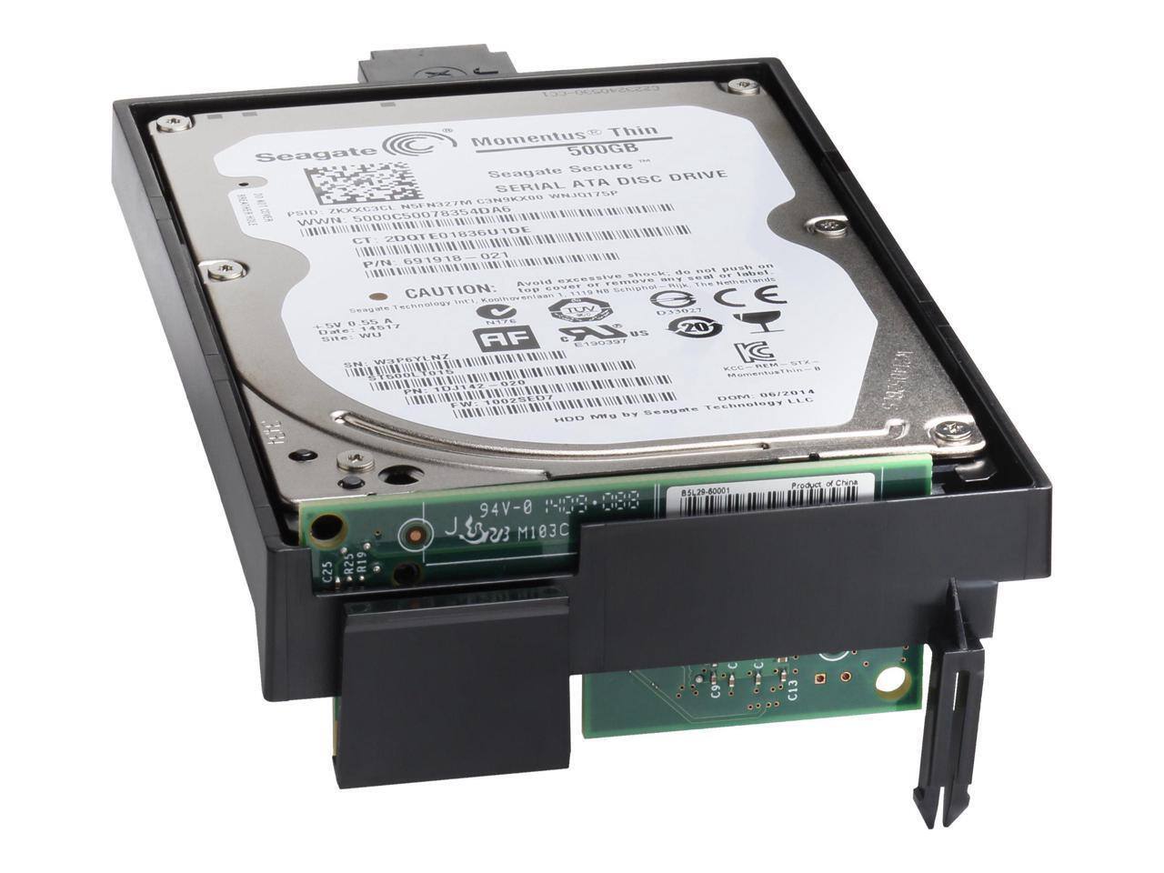 Momentus Thin  
500GB  
Seagate Secure  
SERIAL ATA DISC DRIVE  
MODEL: 500078354DA6  
SERIAL NUMBER: 5000C50078354DA6  
WWN: 200T 1836U1DE  
P/N: 6O  
CAUTION: Avoid excessive shock. Do not push on do Fan table.  
Seagate Technology LLC  
Product of China