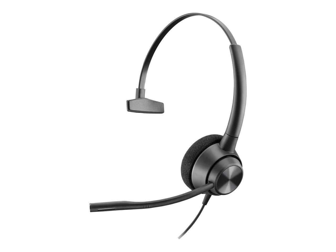 Alt View 1. HP - HP Encore Pro 310 Mono Wired Headset - 32 Ohm, Noise Cancelling, Uni-directional Mic - Black.