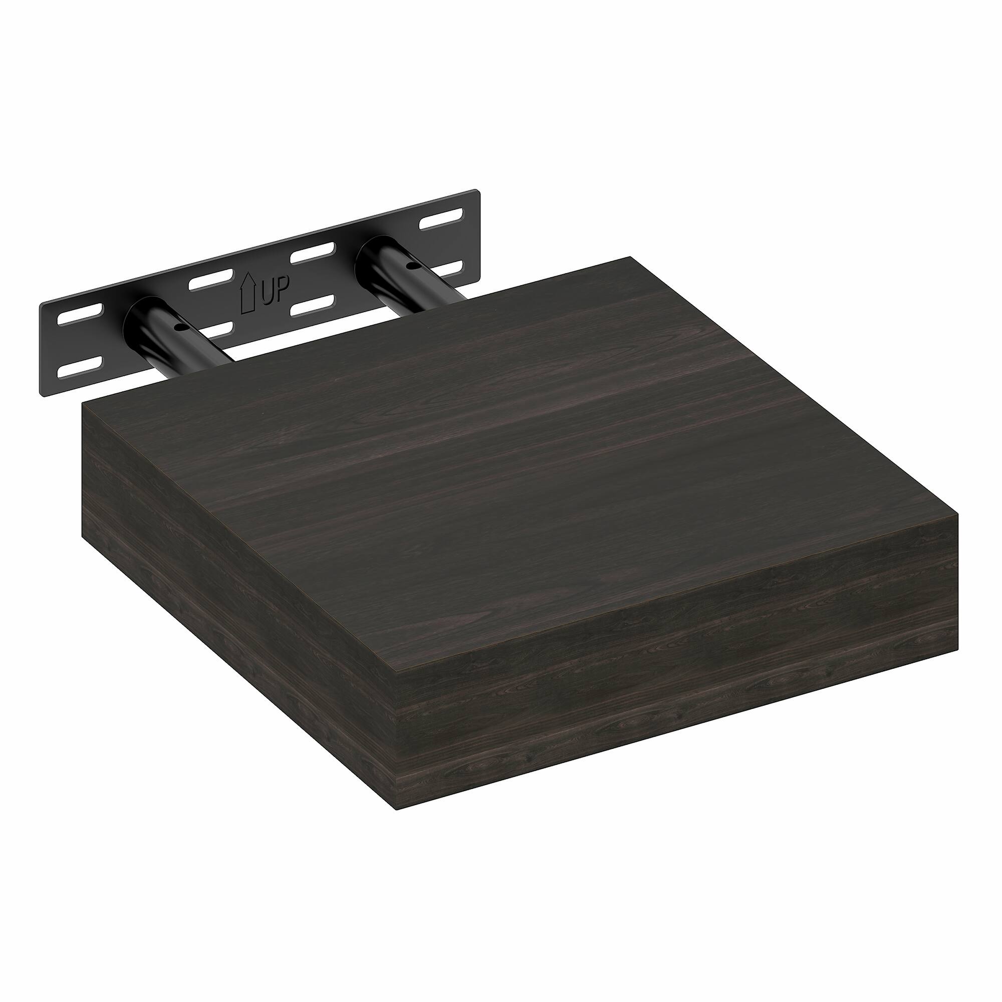 Alt View 3. Furinno - TANNA Floating Shelves for Wall Set of 2, 12 x 47 Wall Shelf, Thick Shelf, Wall Mounted Shelf with Invisible Brackets - Tobacco Oak.