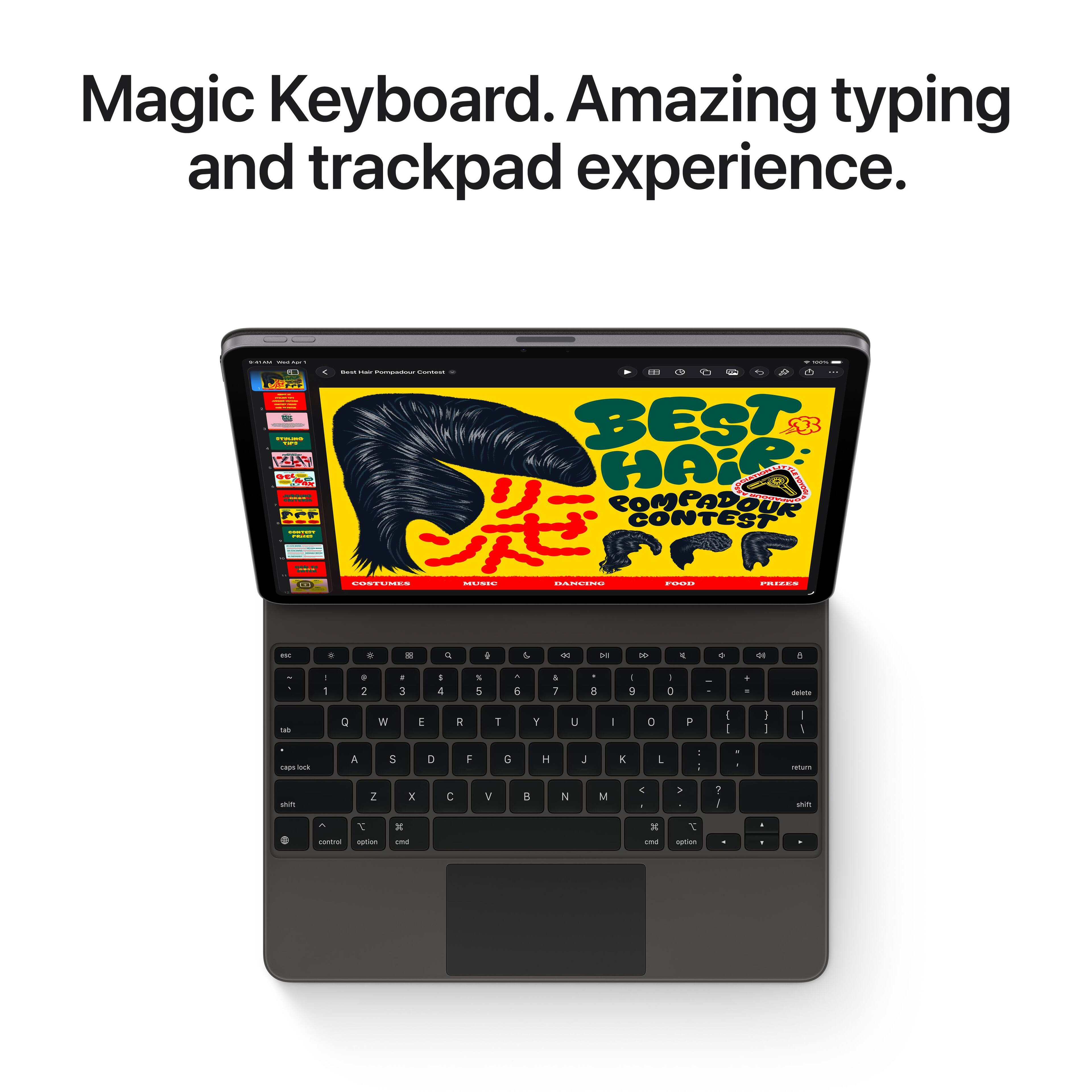 Magic Keyboard. Amazing typing and trackpad experience.