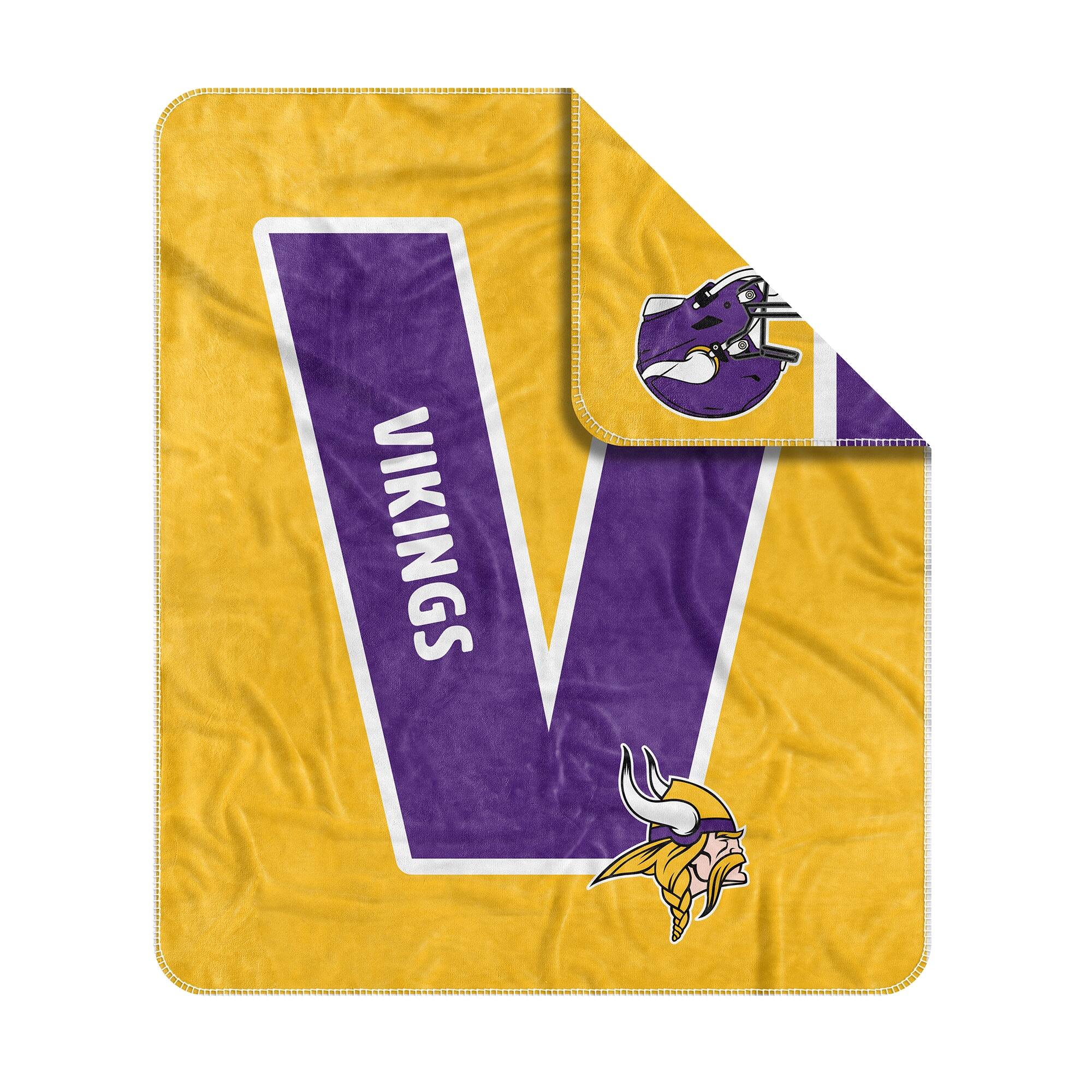 Alt View 2. Logo Brands - Minnesota Vikings 50- x 60- Dream Weave Throw Blanket - Purple.