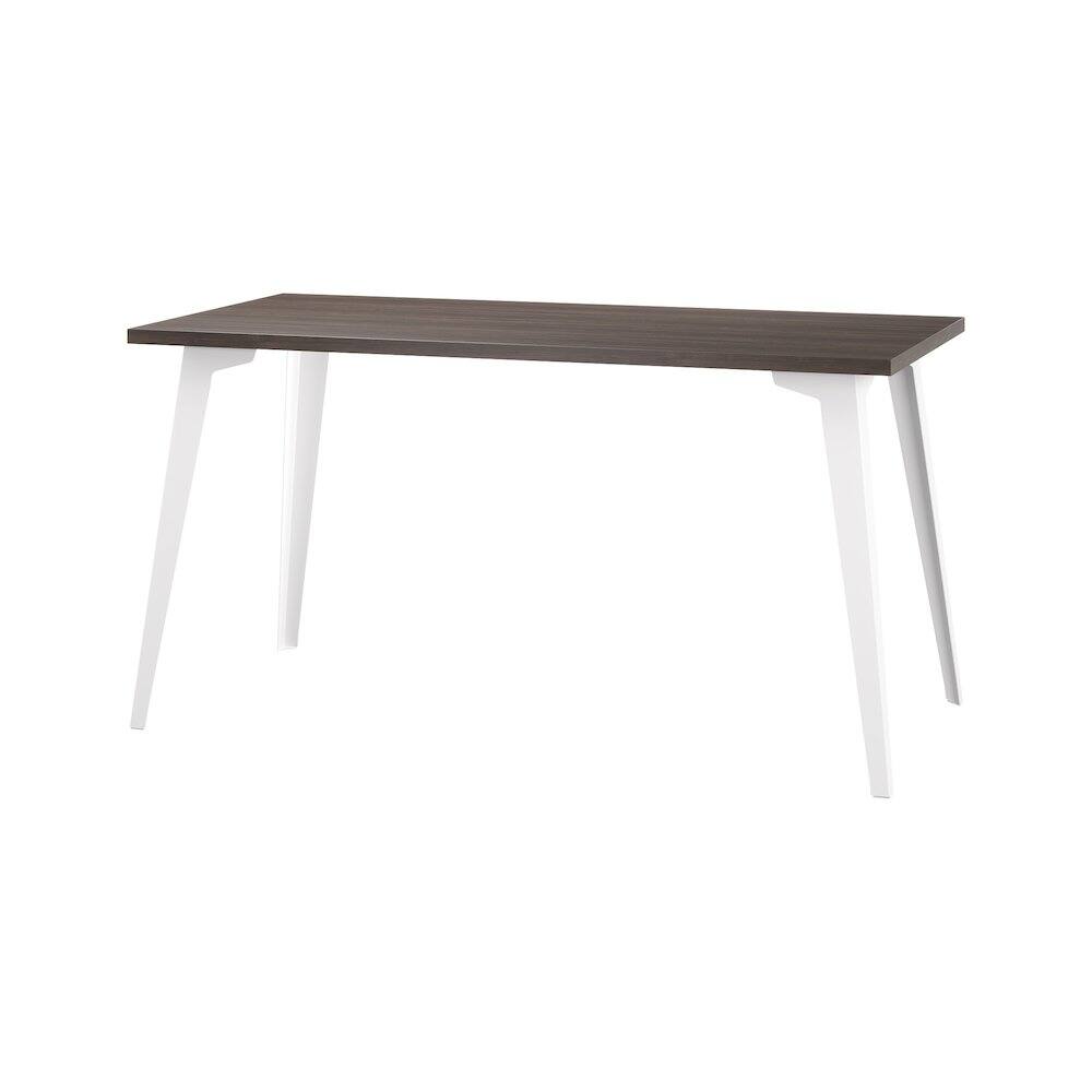 Alt View 2. Orison - Orison Office 27x57 Mid Century Modern Desk, Alpine White / Trail Walnut - White.