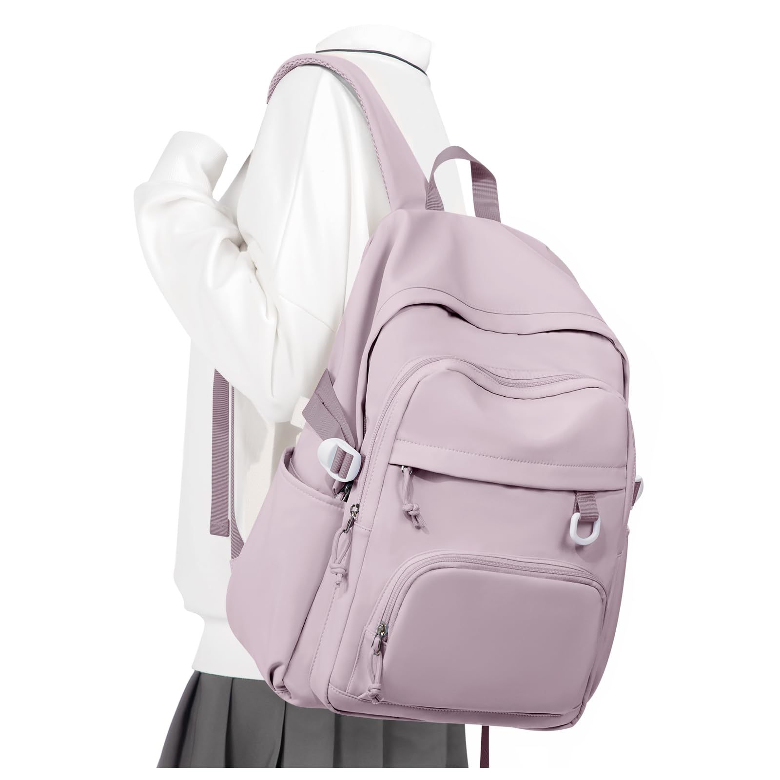 Pacoar Cade Lightweight Black College Backpack For Women Men Cute ...