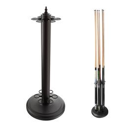 GSE Games & Sports Expert - Metal 6 Floor Stand Pool Cue Rack, Billiard Pool Cue Rack Only, Stand Style Cue Rack - Mette Black