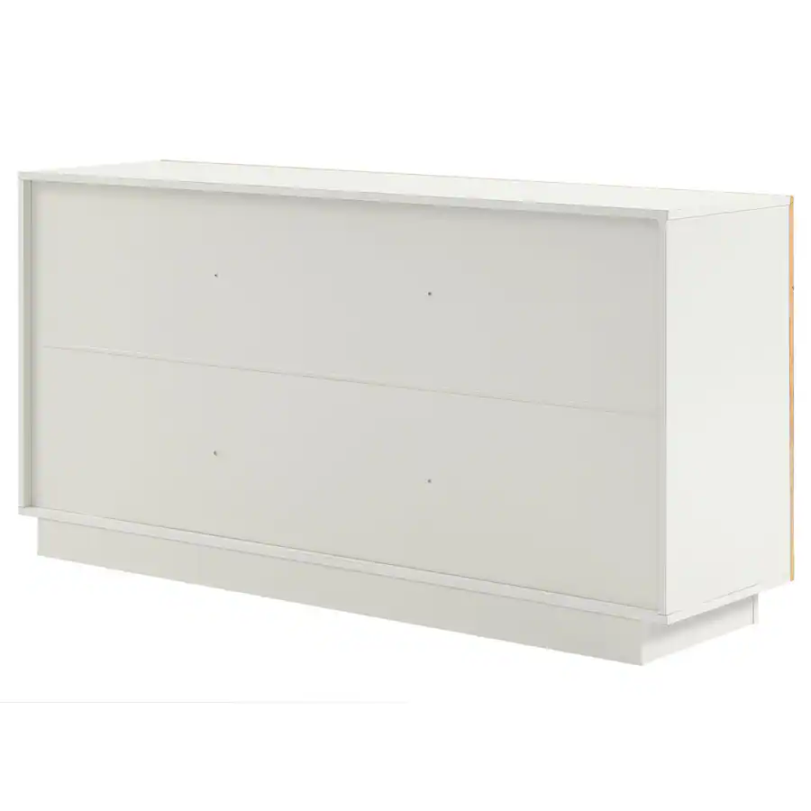 Abel 59 Inch Burl Wood Sideboard Buffet TV Stand by Modway White ...