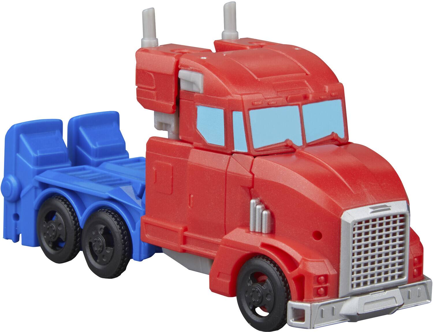 Alt View 3. Hasbro - Hasbro Collectibles - Transformers: EarthSpark - Optimus Prime Battle Trailer Playset with Action - COLLECTIBLES - Multicolor.