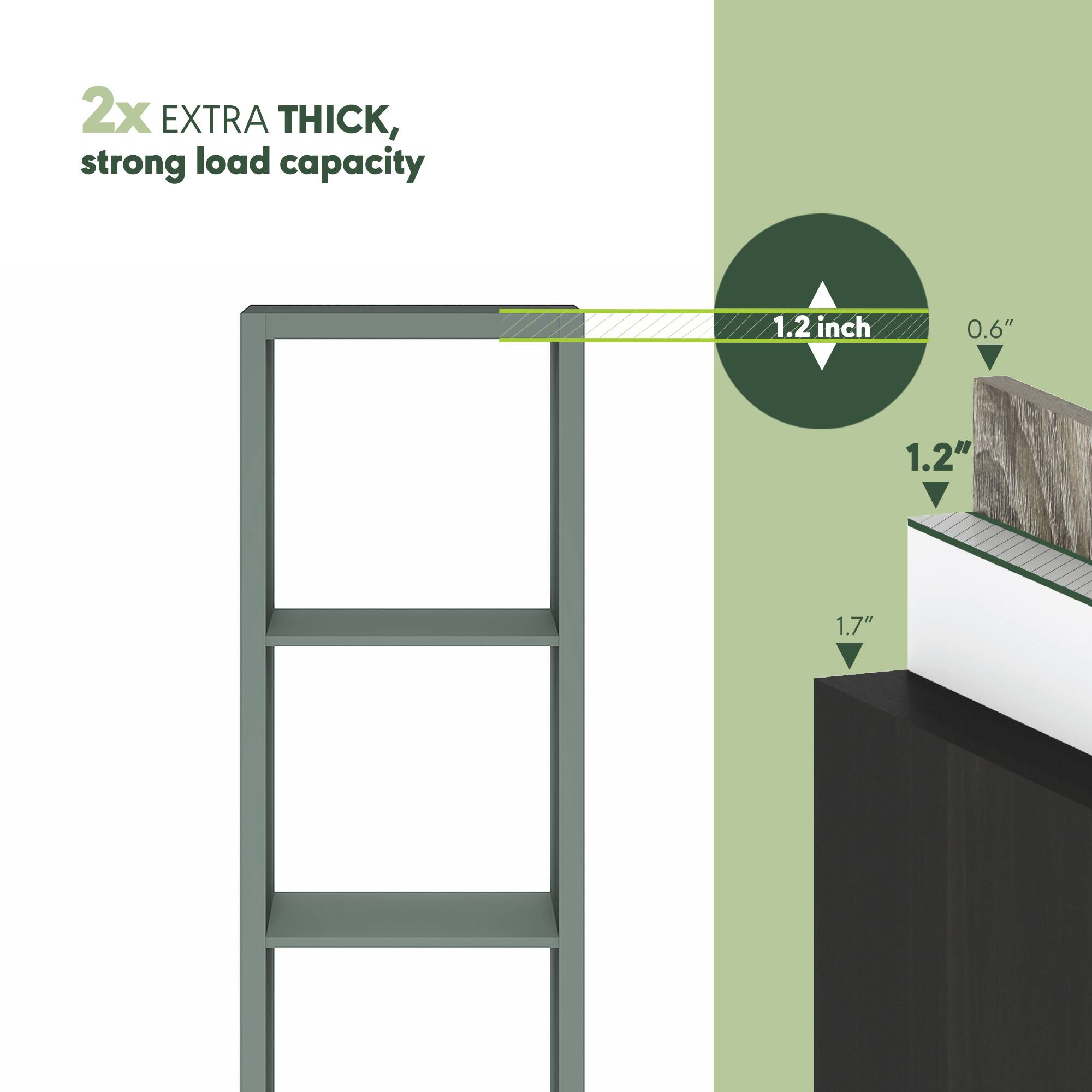 2x EXTRA THICK, strong load capacity

1.2 inch

0.6"

1.2"

1.7"