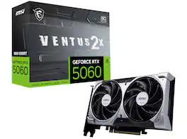MSI - NVIDIA GeForce RTX 5060 8G VENTUS 2X OC 8GB GDDR7 PCI Express Gen 5 Graphics Card - Black