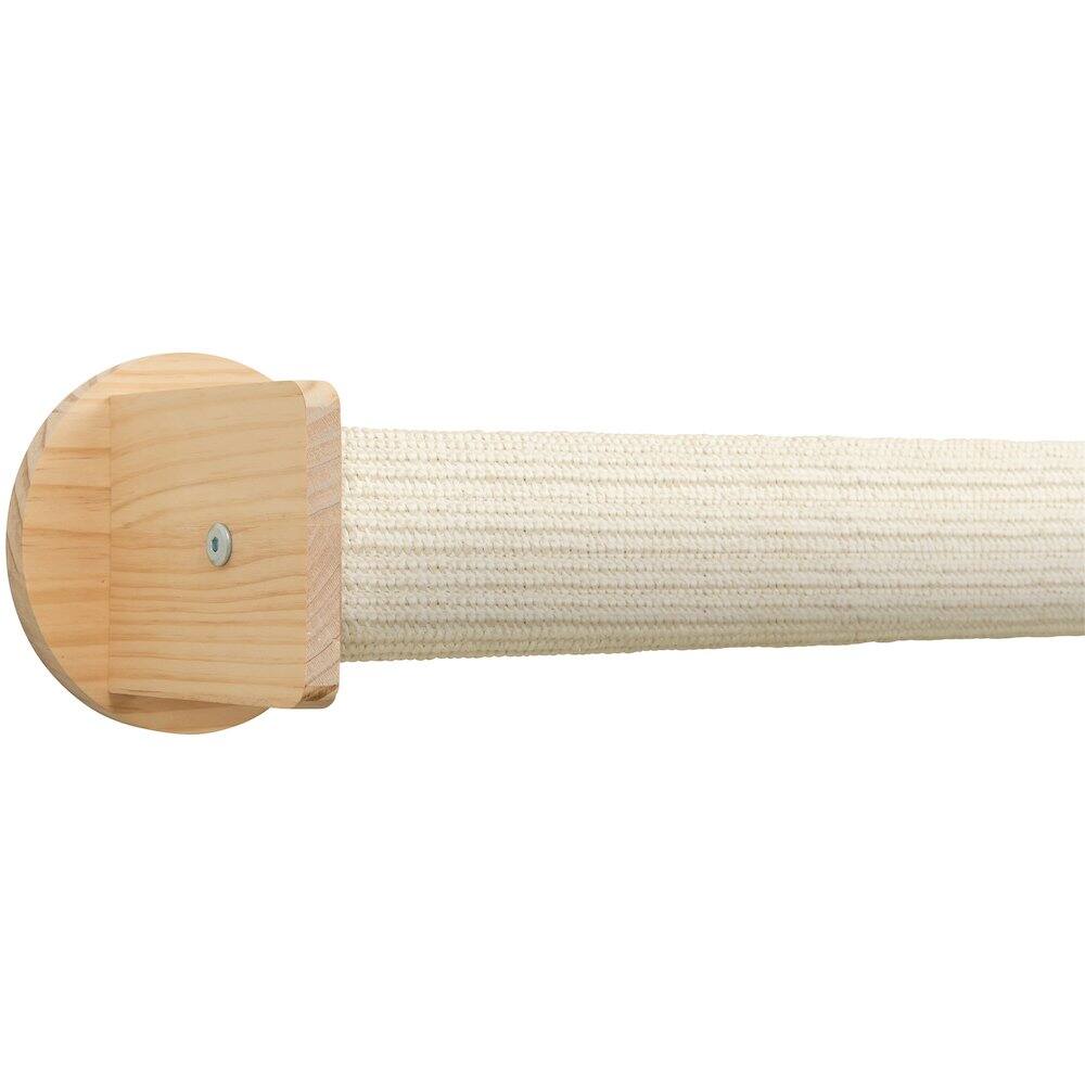 Back. TRIXIE - Wall Set 5 Multi-Level Wall Mounted Cat Perch System with Scratching Posts - Natural/White.