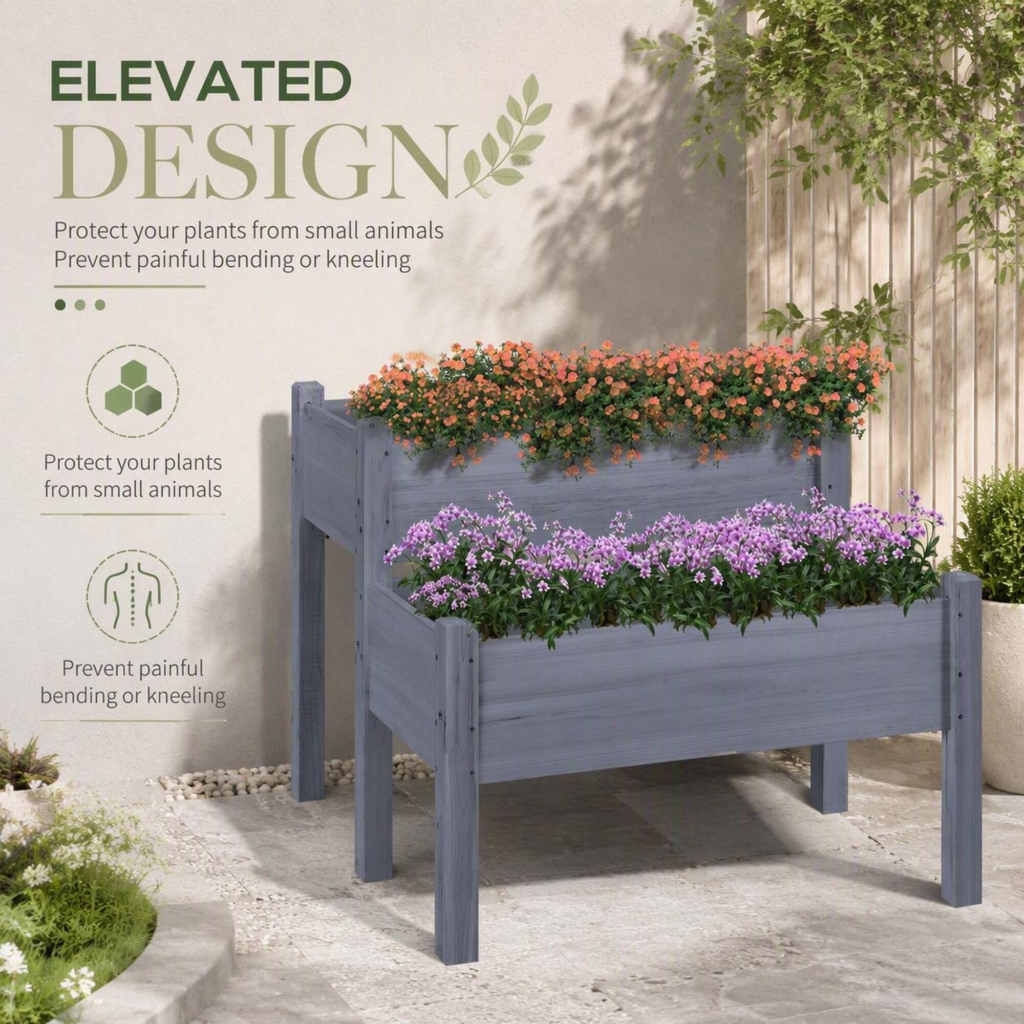 ELEVATED DESIGN  
Protect your plants from small animals  
Prevent painful bending or kneeling  

Protect your plants from small animals  
Prevent painful bending or kneeling