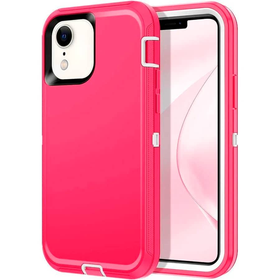Entronix - Case Compatible with iPhone XR - Triple-Layer Heavy Duty Protection - Pink