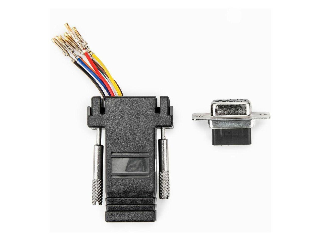 Alt View 1. Rocstor - Rocstor DB9 to RJ45 Serial Adapter - Black, Gold Contacts - Black.