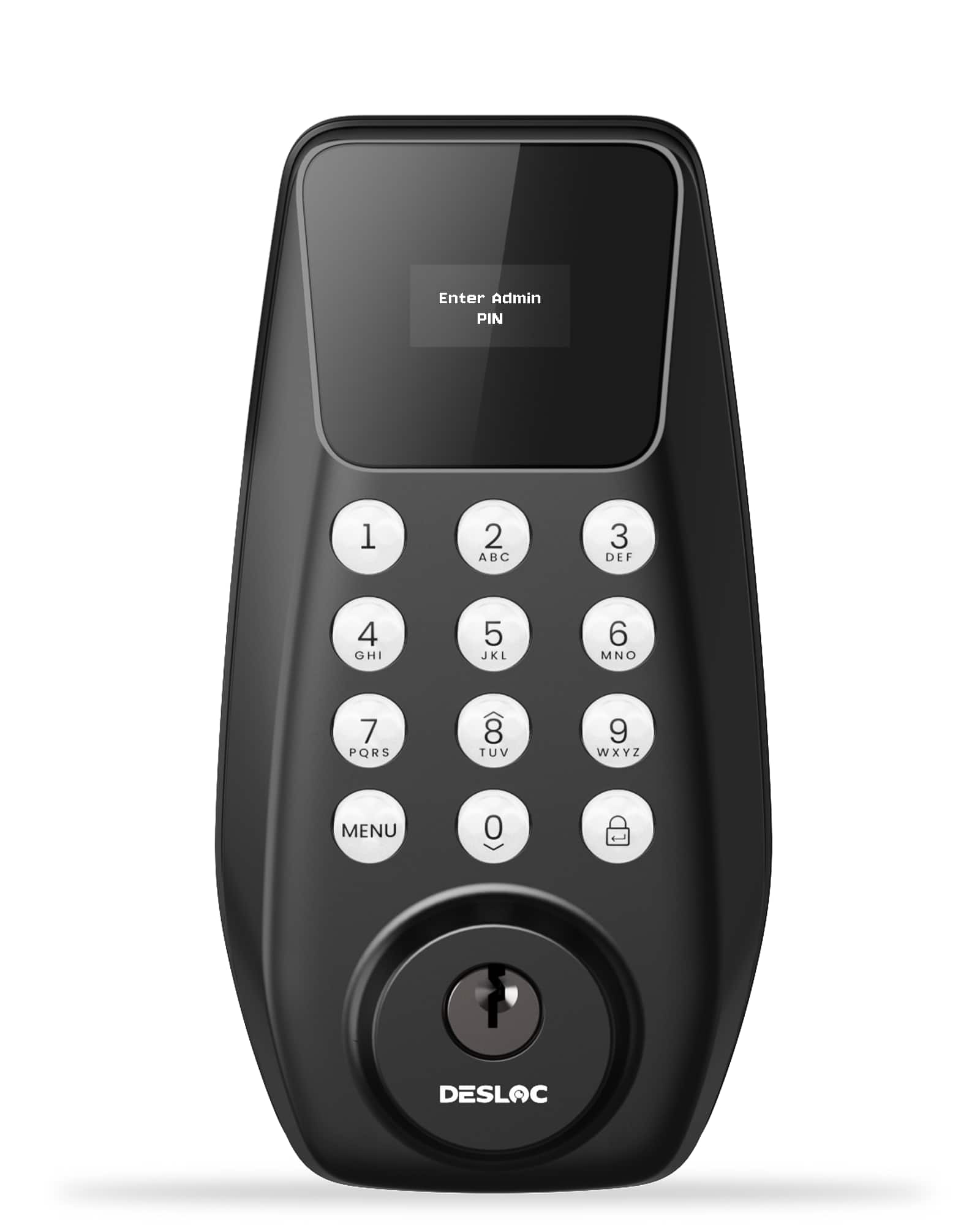 DESLOC - C100 Smart Door Lock with Visible Display, Smart Keypad Deadbolt for Front Door - Black