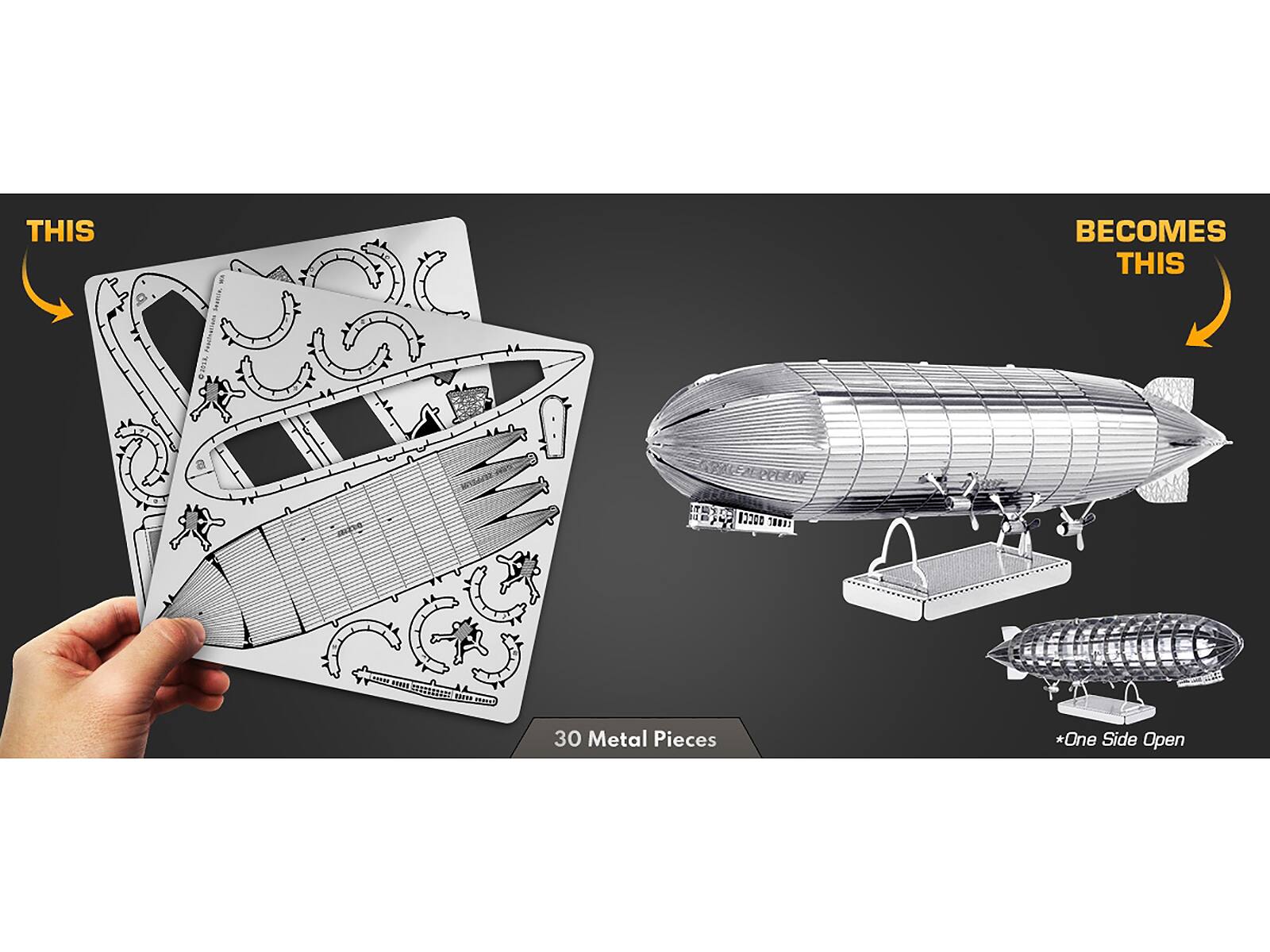 THIS  
BECOMES THIS  
UNO  

30 Metal Pieces  
*One Side Open