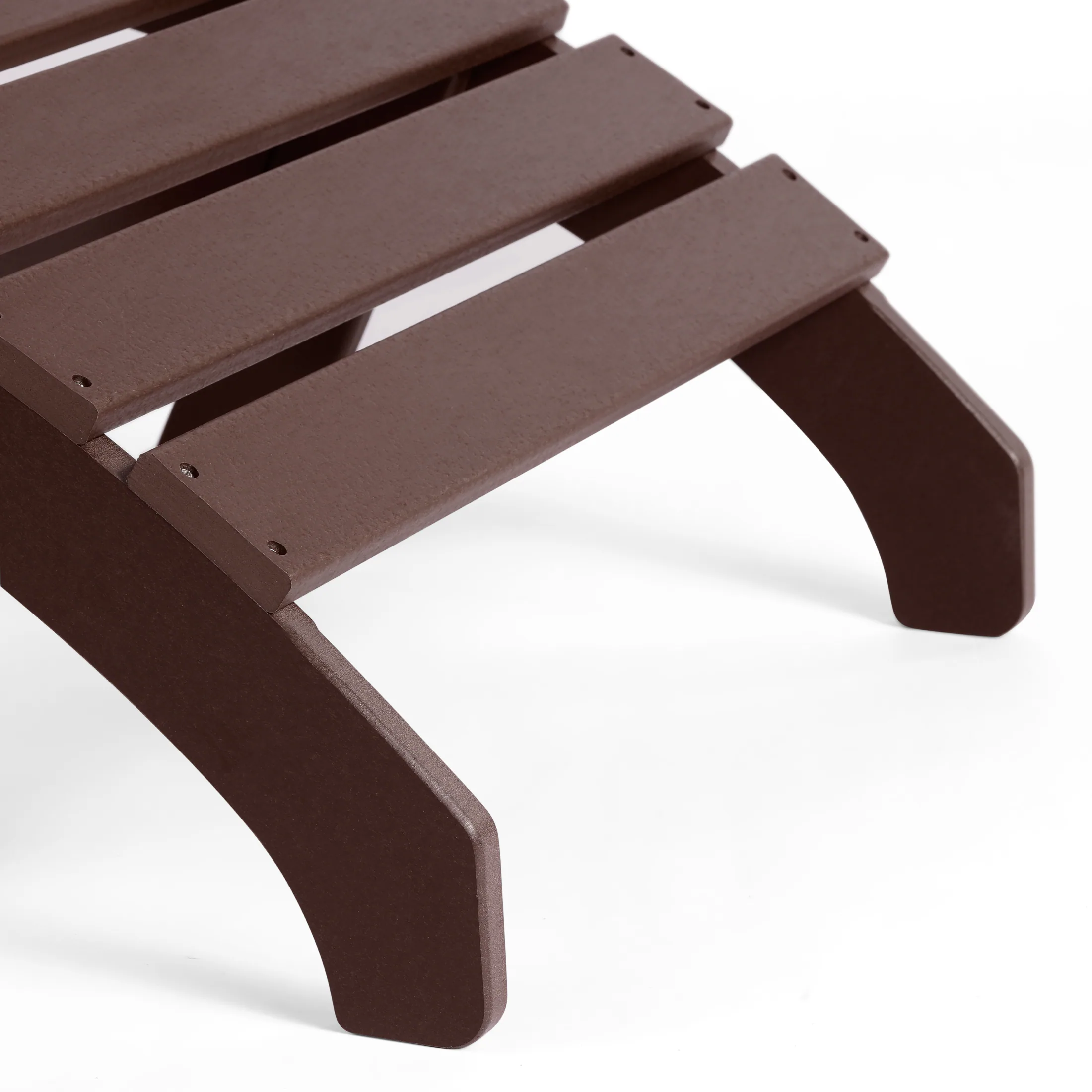 Alt View 4. WestinTrends - WestinTrends Dylan Outdoor Patio HDPE Adirondack Ottoman Footrest - Dark Brown.