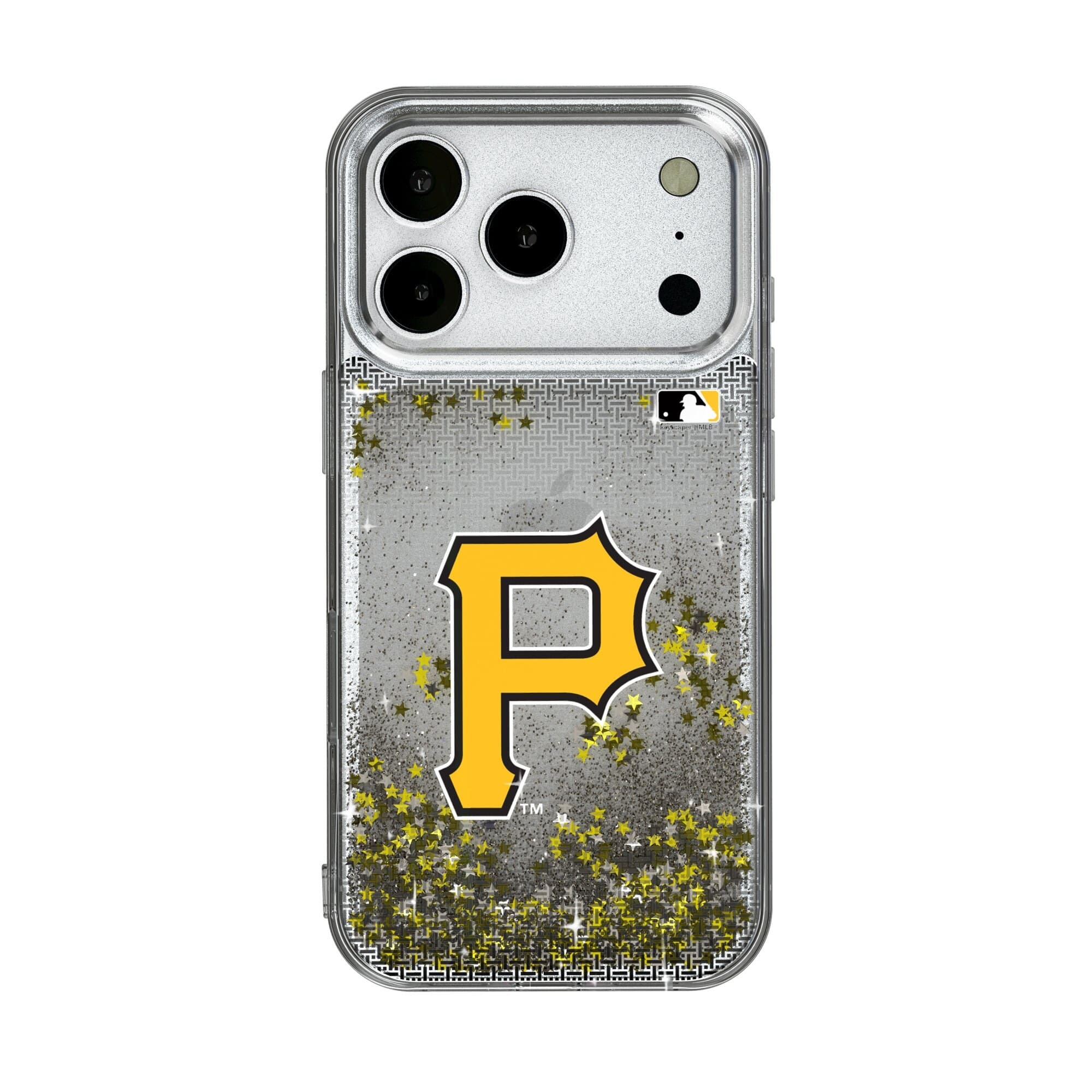 Keyscaper - MLB - Pittsburgh Pirates Linen Logo iPhone Glitter Case - 16 Pro Max - Multicolor