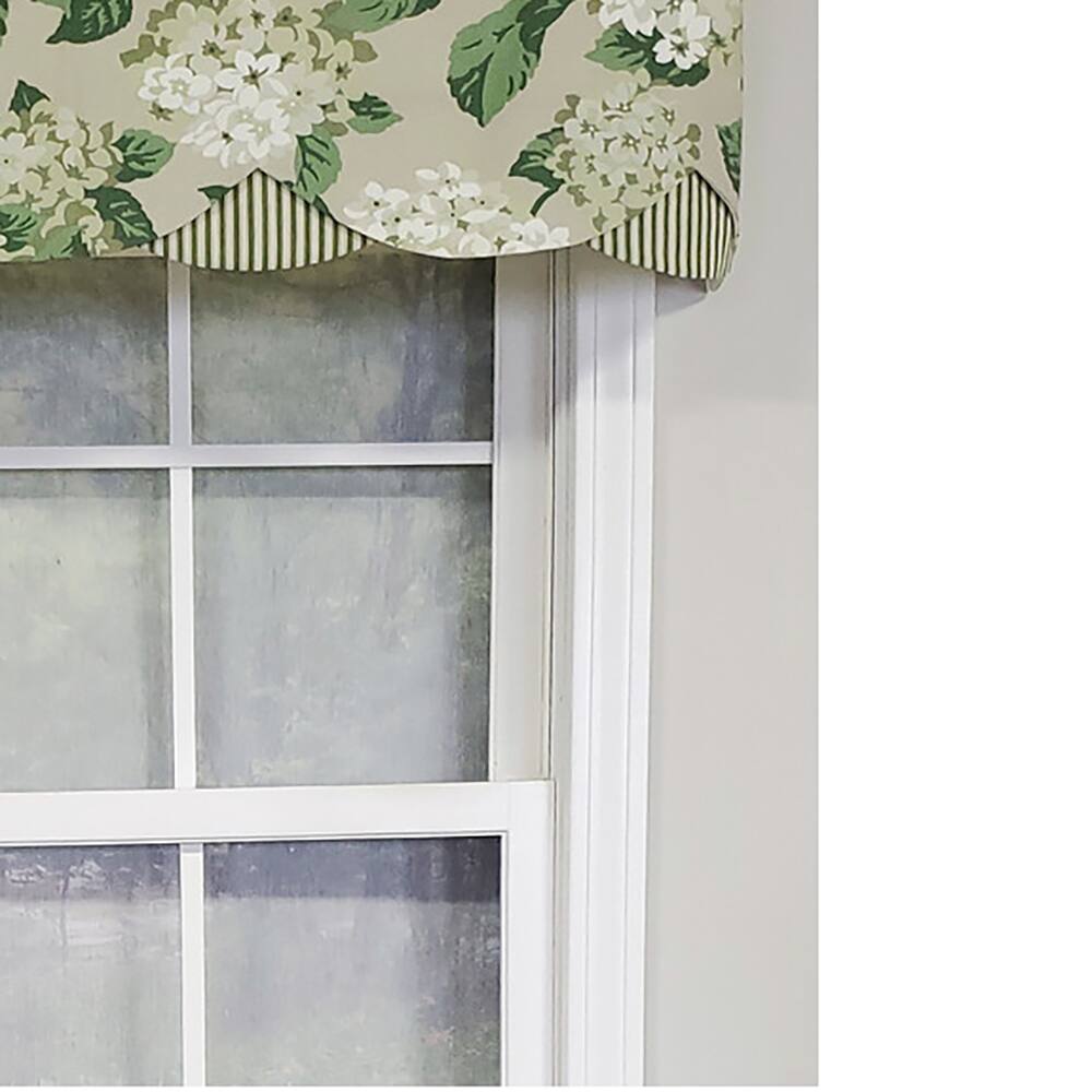Left. RLF Home - RLF Home Luxurious Modern Design Classic Summer Wind Petticoat Style Window Valance 50" x 15" Taupe - Taupe.