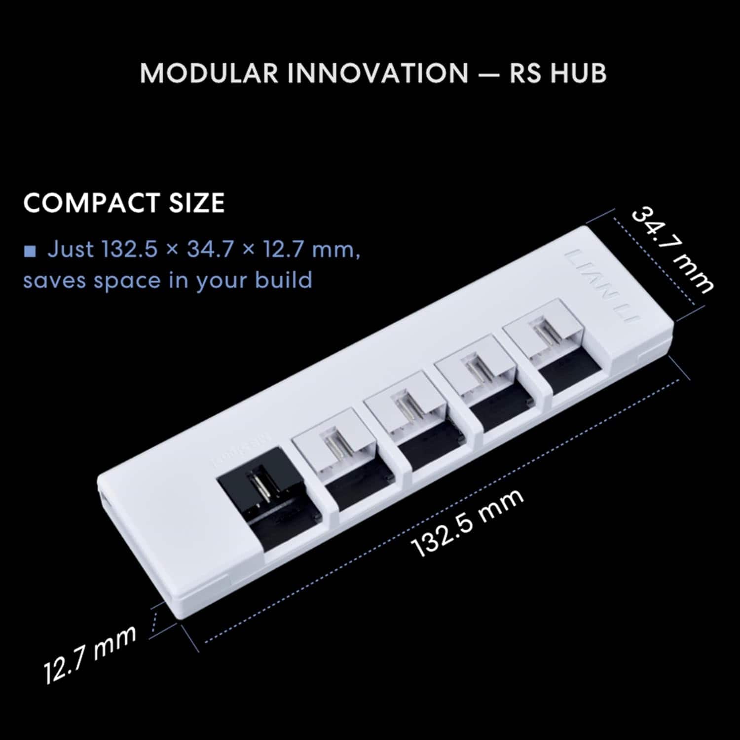 Lian Li RS 1000W Modular PSU (USB Fan Hub, 90° Inlet, 80+ Gold