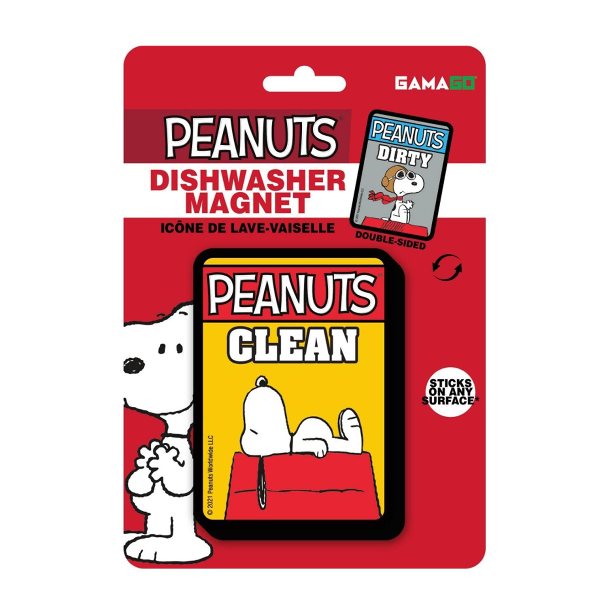 GAMAGO GO  
PEANUTS  
PEANUTS DIRTY  
DISHWASHER MAGNET  
ICONE DE LAVE-VAISSELLE DOUBLE-SIDED  
PEANUTS CLEAN  
STICKS ON ANY SURFACE  
LLC Worldwide Peanuts 2021