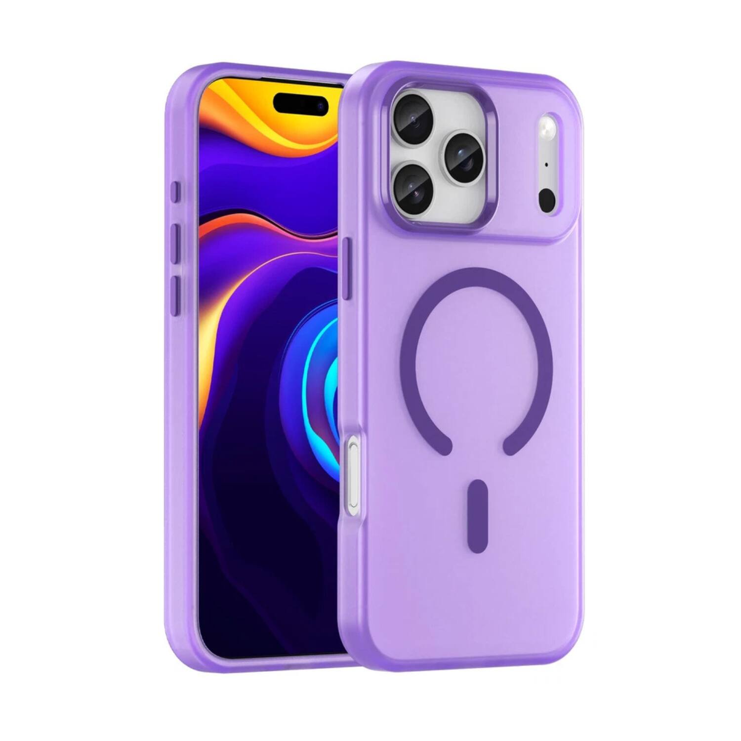 Stock Preferred - iPhone 17 Pro Max Case Soft TPU MagSafe Matte Cover - Purple