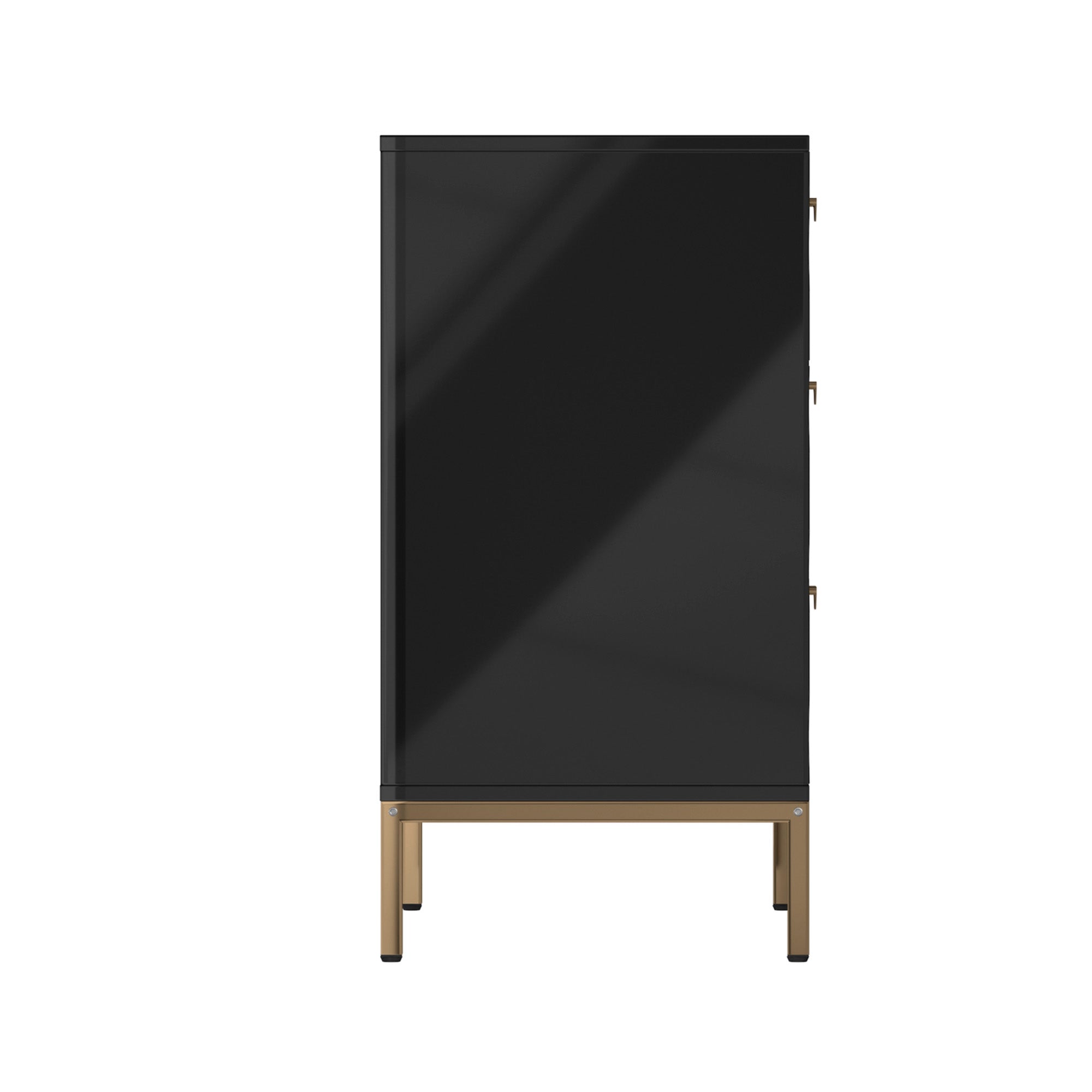 Alt View 8. Boyel Living - 32.28 in. H Freestanding Storage Cabinet Black 3 Drawer Accent Cabinet - Black.