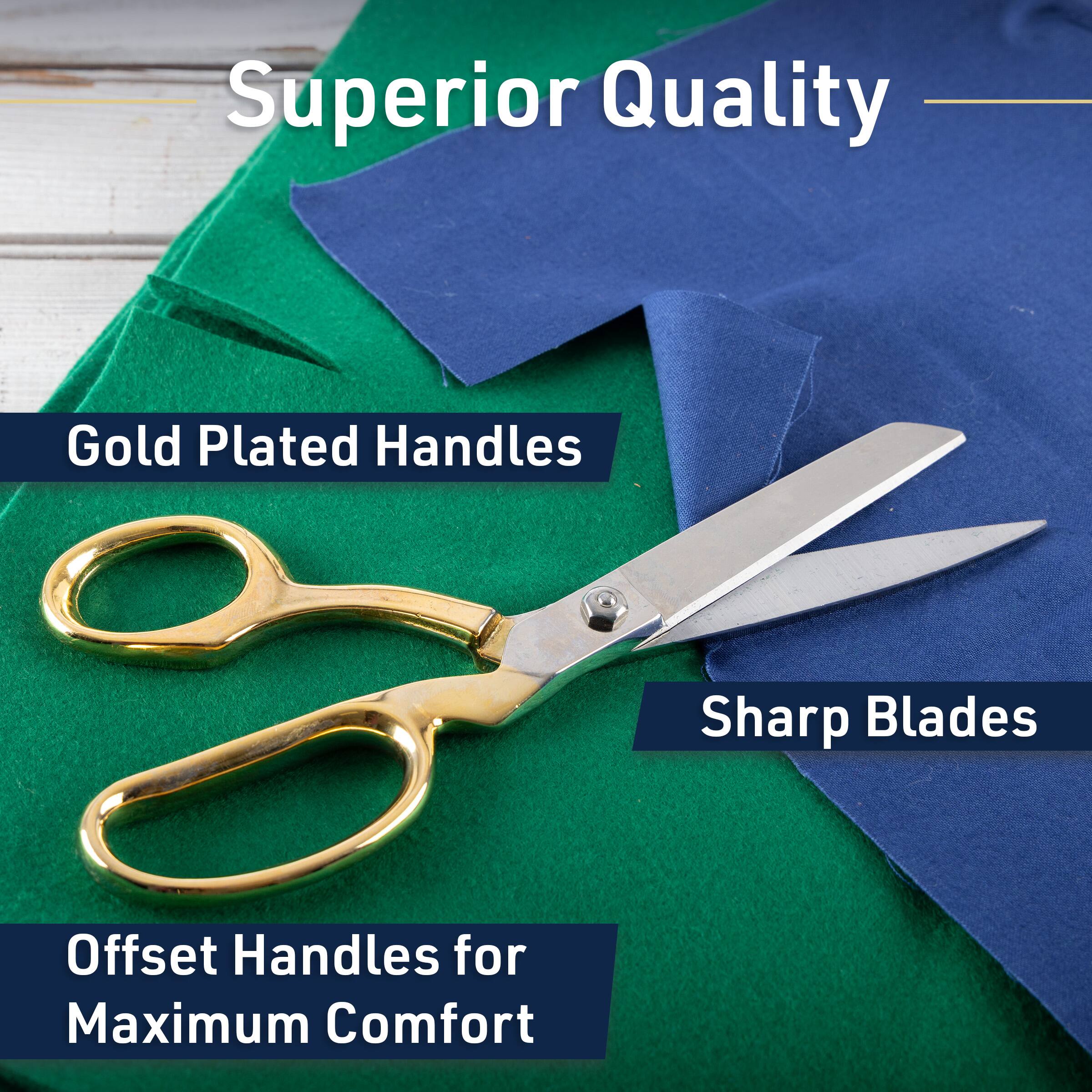 Superior Quality, Gold Plated Handles, Sharp Blades, Offset Handles for Maximum Comfort