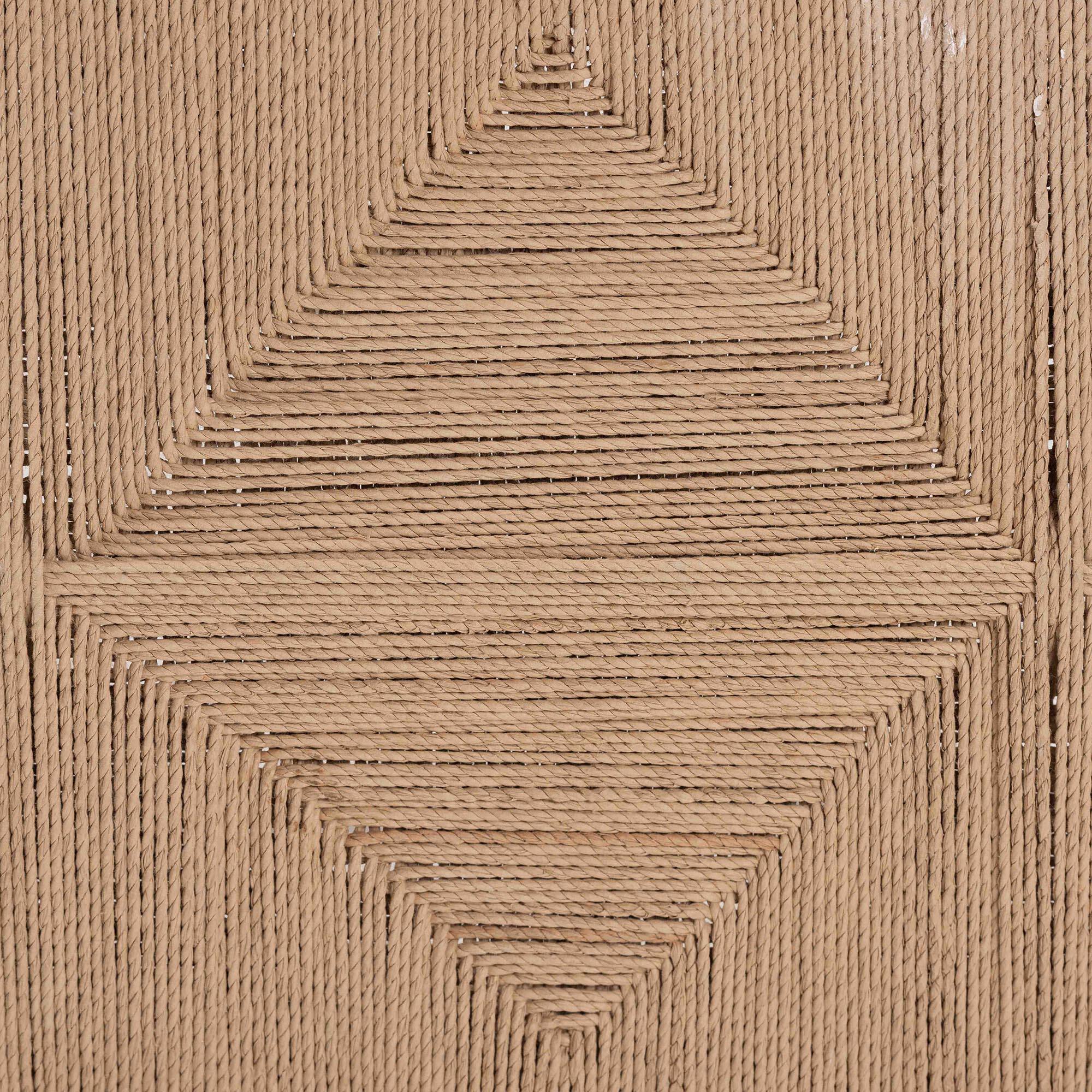 Alt View 1. bali & pari - Prita Woven Paper Loom Bench with Mahogany Wood Frame - Handcrafted Accent Seating, White - Brown/White.