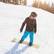 Left. Costway - Sledding Board Skiing Board W/Adjustable Foot Straps Winter Sports Snowboarding - Natural.