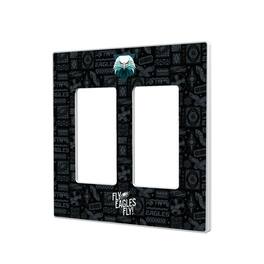 Keyscaper - Philadelphia Eagles 2024 Illustrated Limited Edition Double Rocker Light Switch Plate - White
