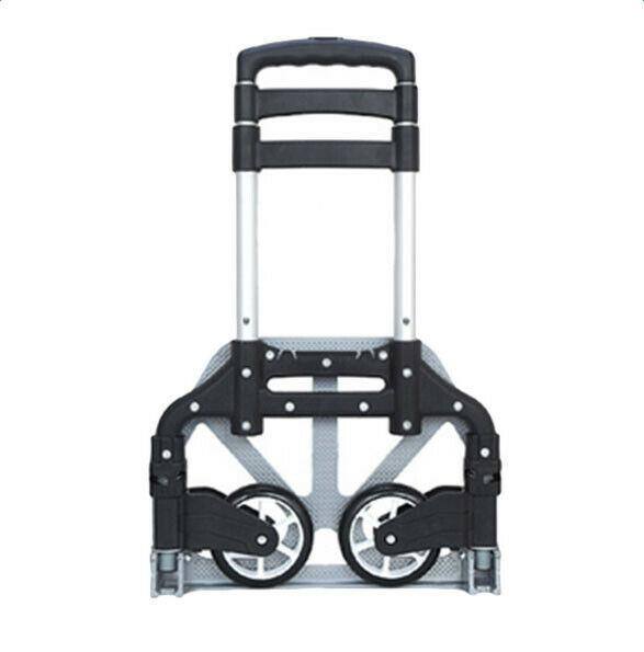 Alt View 1. Winado - Portable Aluminum Luggage Cart Folding Dolly Collapsible Trolley Push Hand Truck for Moving Warehouse 165lbs Capacity - Black.