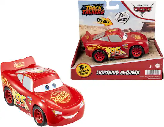 Rusteze E A - 95 C F Midiested DINTMINT Rusteze BIMPIO RIAE ln FARBEL Disney PIXAR t TRACK Cars TALKERS A- TRY CHOW! ME! 9 M -E Rusteze C 95 3+ MATTEL 15+ & SOUNDS LIGHTNING MCQUEEN PHRASES! Sabulas 3 AG13 LA44) button cen bateries dispose af batteries saleity
---
**Corrected Text:**
- Rust-eze E A - 95 C F Midiested DINTMINT Rust-eze BIMPIO RIAE ln FARBEL Disney PIXAR Cars TALKERS A- TRY ME! 9 M -E Rust-eze C 95 3+ MATTEL 15+ & SOUNDS LIGHTNING MCQUEEN PHRASES! Sabulas 3 AG13 LA44) button cen bateries dispose af batteries saleity
---
**Grouped Text from the Image:**
- Disney PIXAR Cars
- Lightning McQueen
- Rust-eze
- 95
- Ka-Chow!
- Try Me!
- 15+ Sounds &