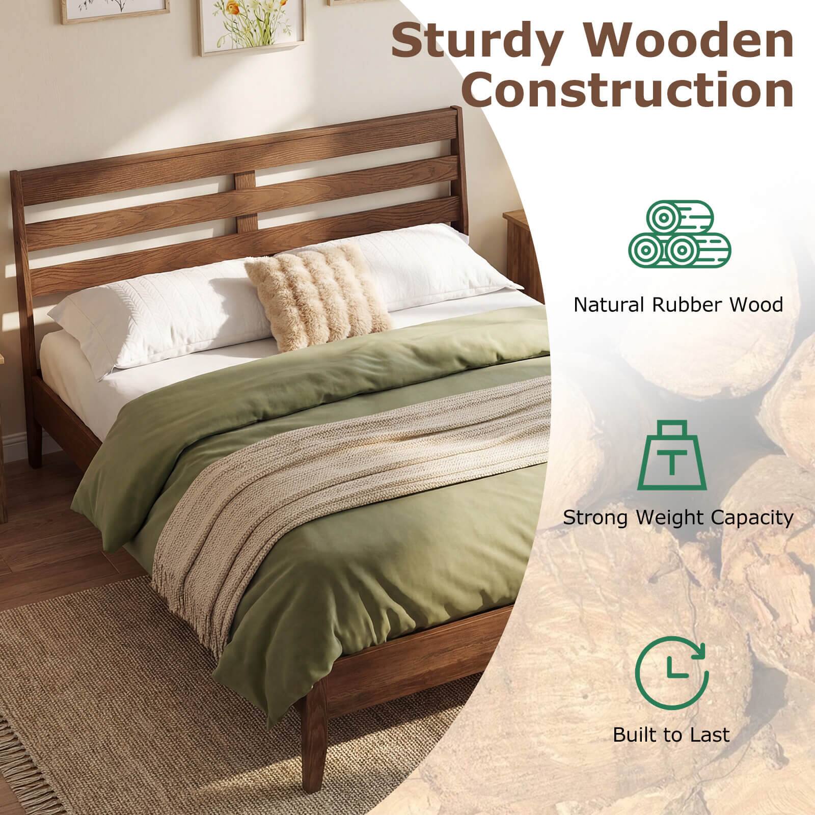 Sturdy Wooden Construction  
Natural Rubber Wood  
Strong Weight Capacity  
Built to Last