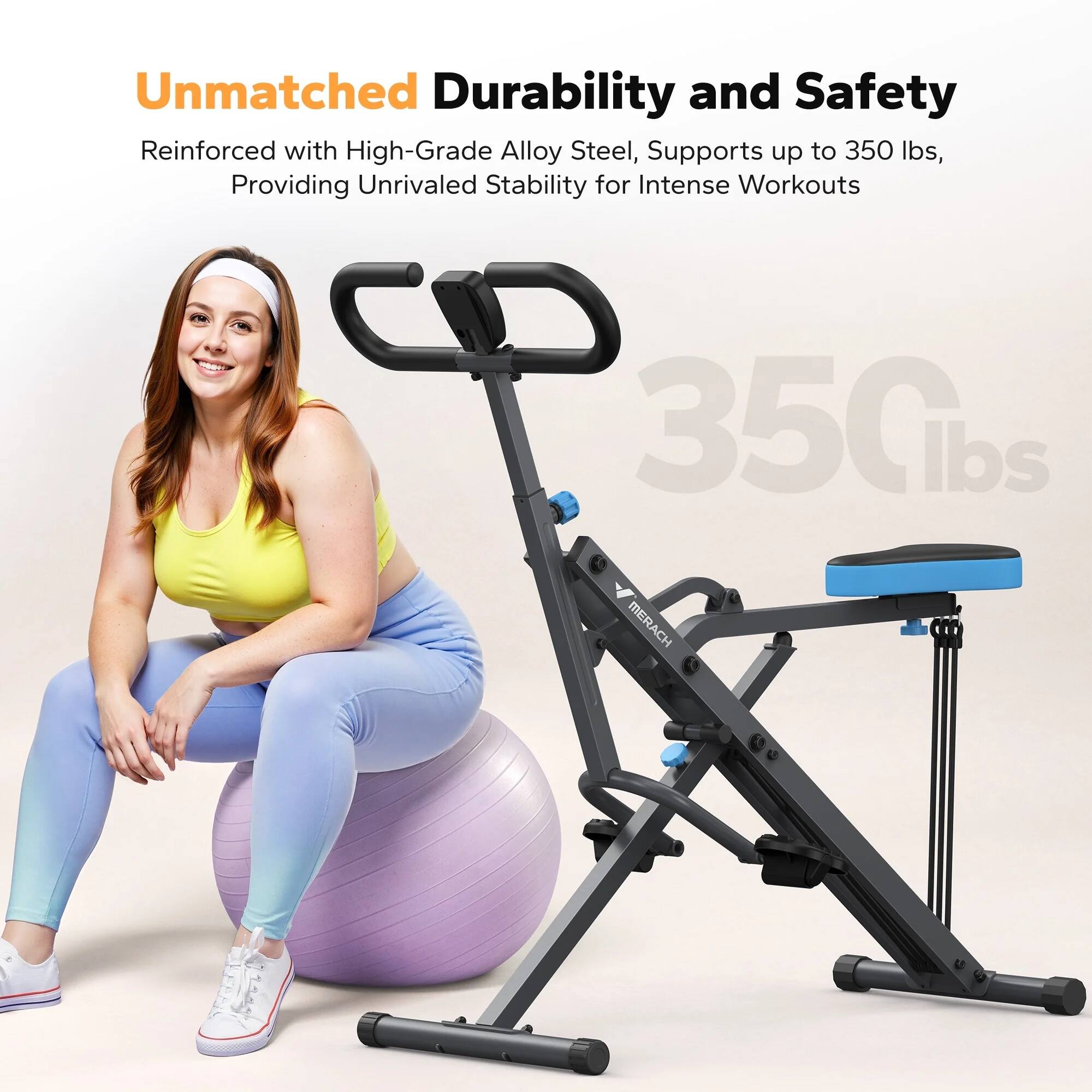 Unmatched Durability and Safety  
Reinforced with High-Grade Alloy Steel, Supports up to 350 lbs, Providing Unrivaled Stability for Intense Workouts  

350 lbs