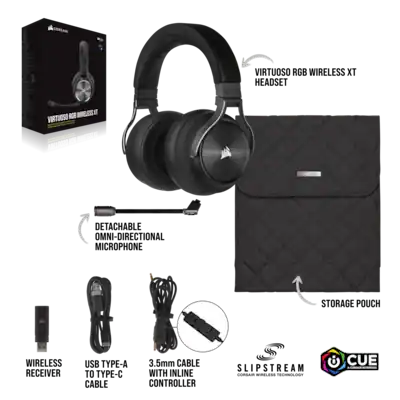 CORSAIR VIRTUOSO XT Wireless Gaming Headset for PC, Mac, PS5, PS4 CORSAIR VIRTUOSO XT Wireless Gaming Headset for PC, Mac, PS5, PS4